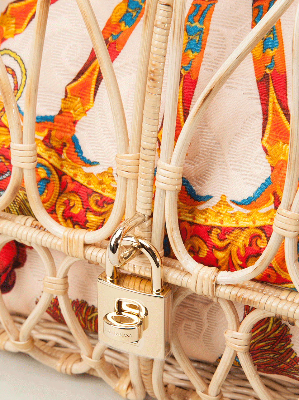 DOLCE & GABBANA-Birdcage Bag-NATURAL