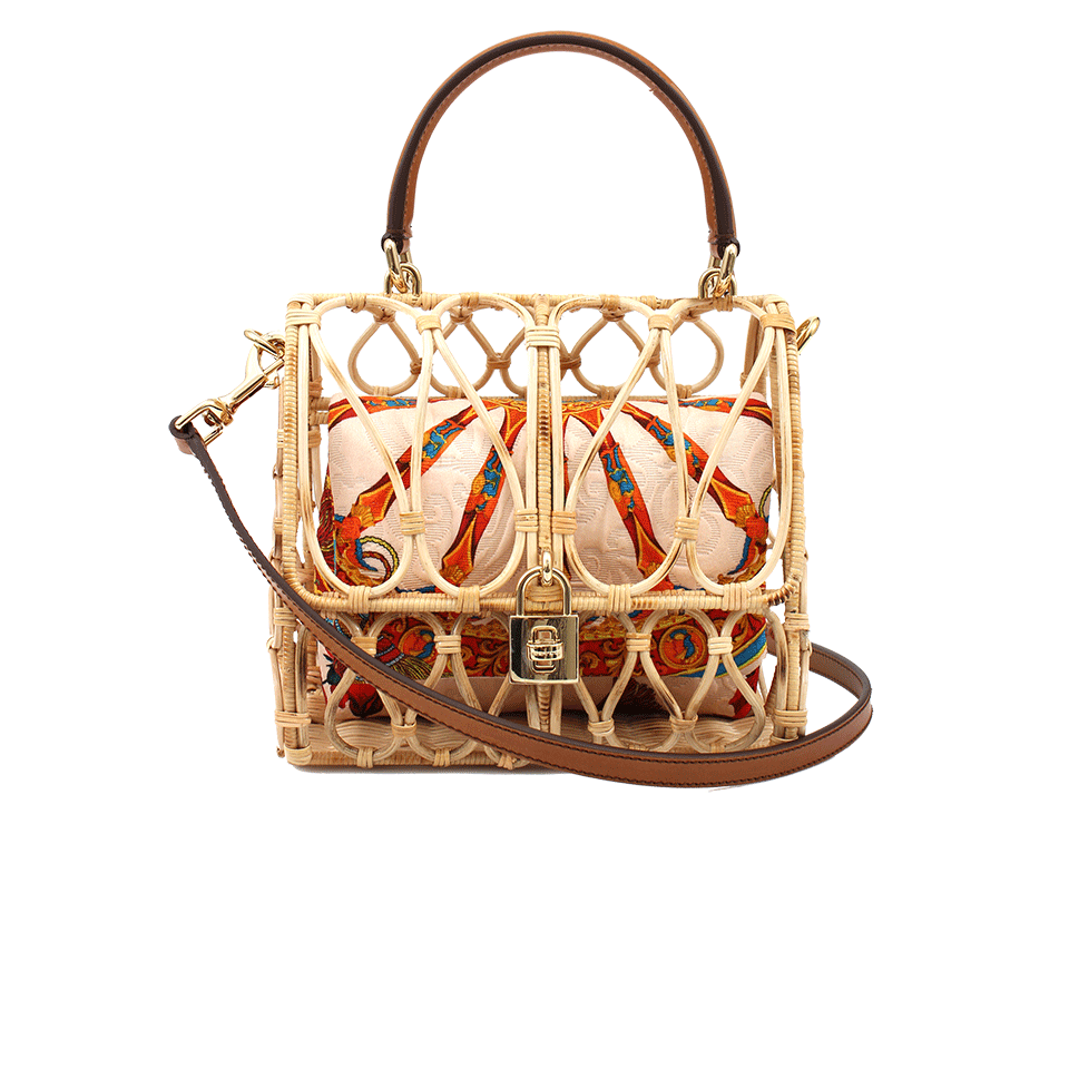 DOLCE & GABBANA-Birdcage Bag-NATURAL
