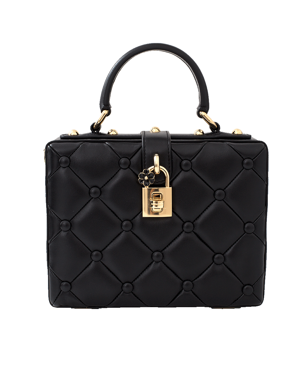 DOLCE & GABBANA-Quilted Box Bag-NERO