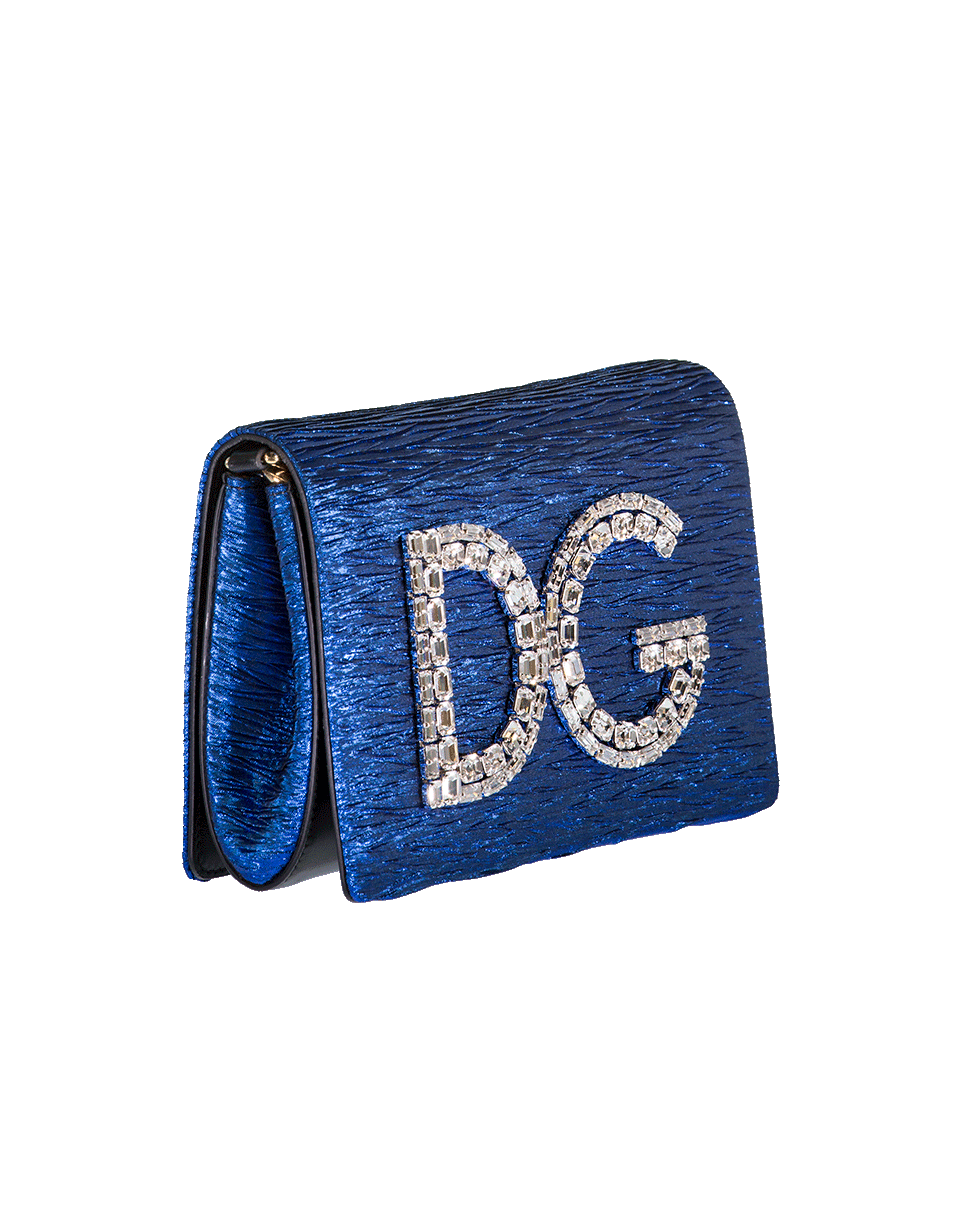 DOLCE & GABBANA-Lamé Plisse Evening Bag-OCEANO