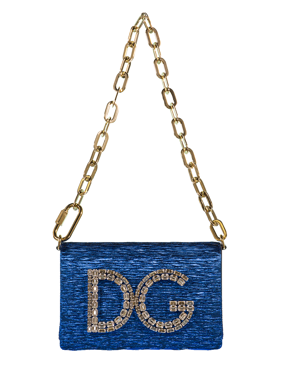 DOLCE & GABBANA-Lamé Plisse Evening Bag-OCEANO