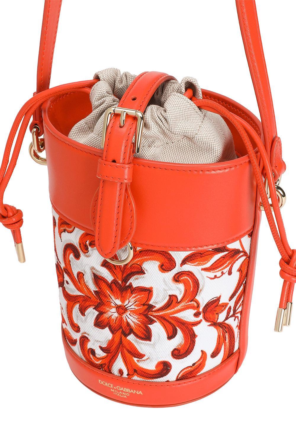 Capri Bucket Bag - Maiolica Orange-ORANGE-HANDBAGSHOULDER-DOLCE & GABBANA