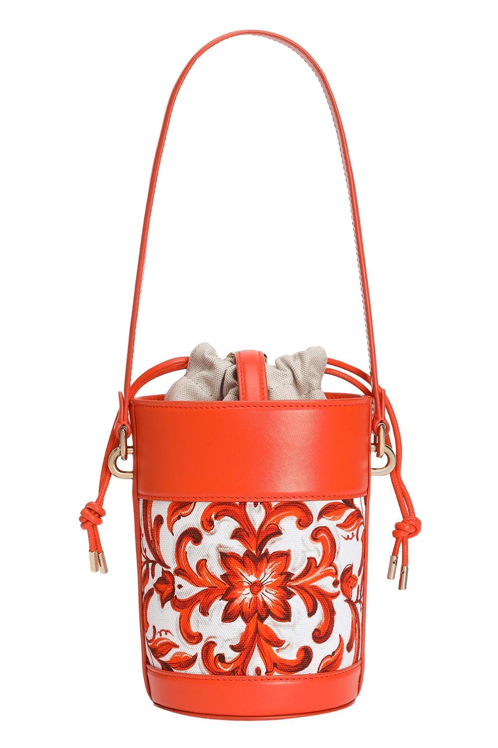 Capri Bucket Bag - Maiolica Orange-ORANGE-HANDBAGSHOULDER-DOLCE & GABBANA
