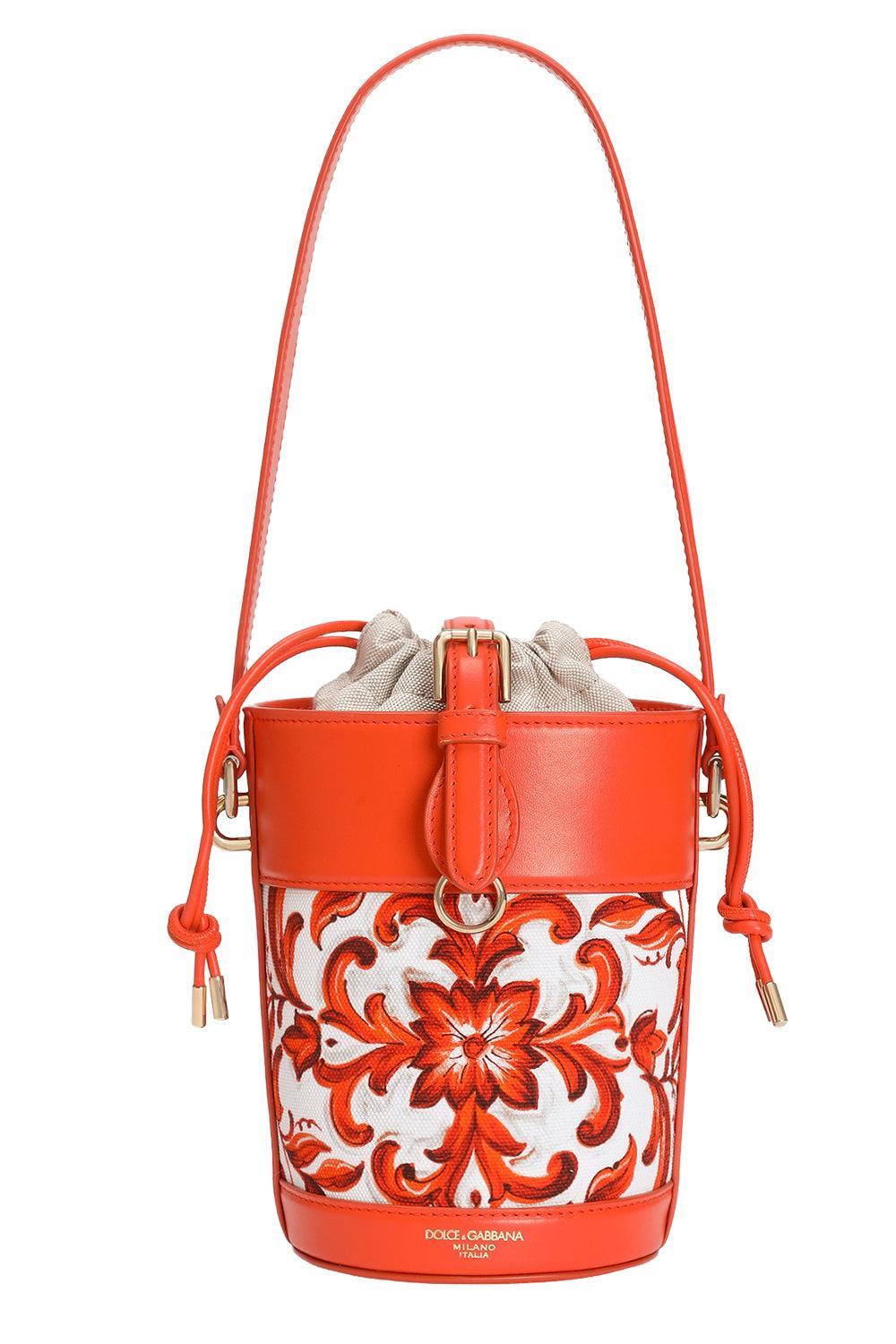 Capri Bucket Bag - Maiolica Orange-ORANGE-HANDBAGSHOULDER-DOLCE & GABBANA