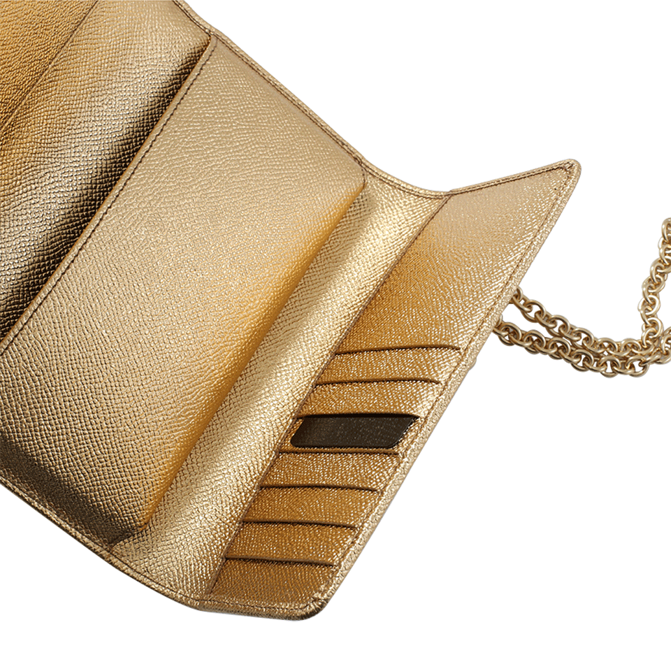 DOLCE & GABBANA-Gold Phone Bag-ORO