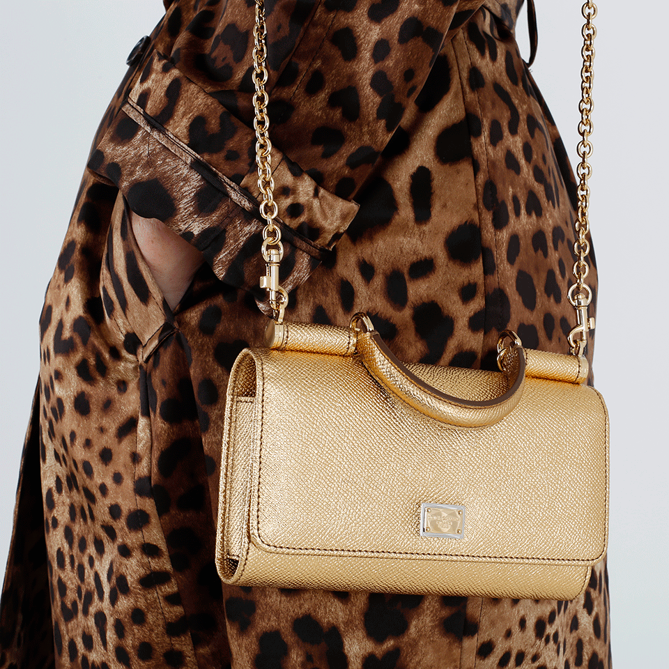 DOLCE & GABBANA-Gold Phone Bag-ORO
