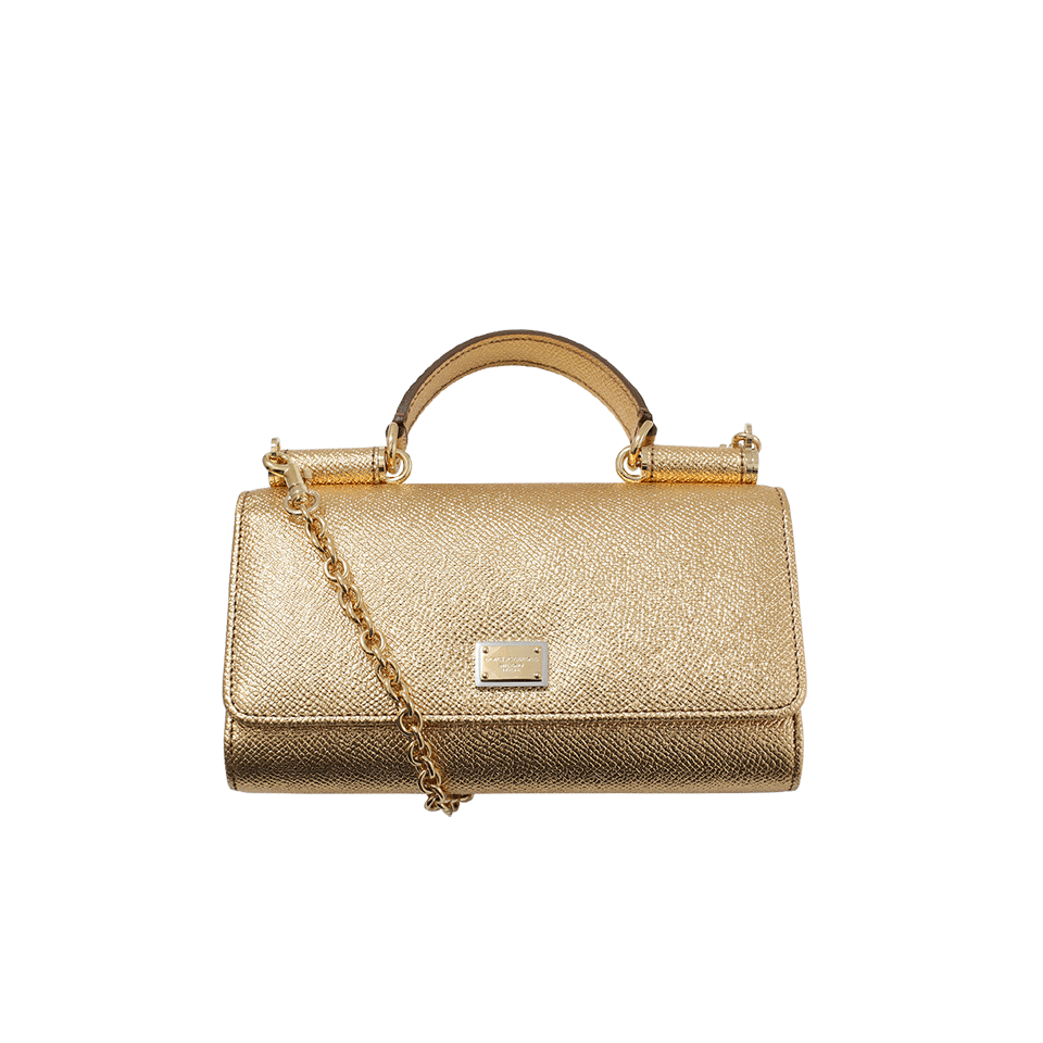 DOLCE & GABBANA-Gold Phone Bag-ORO