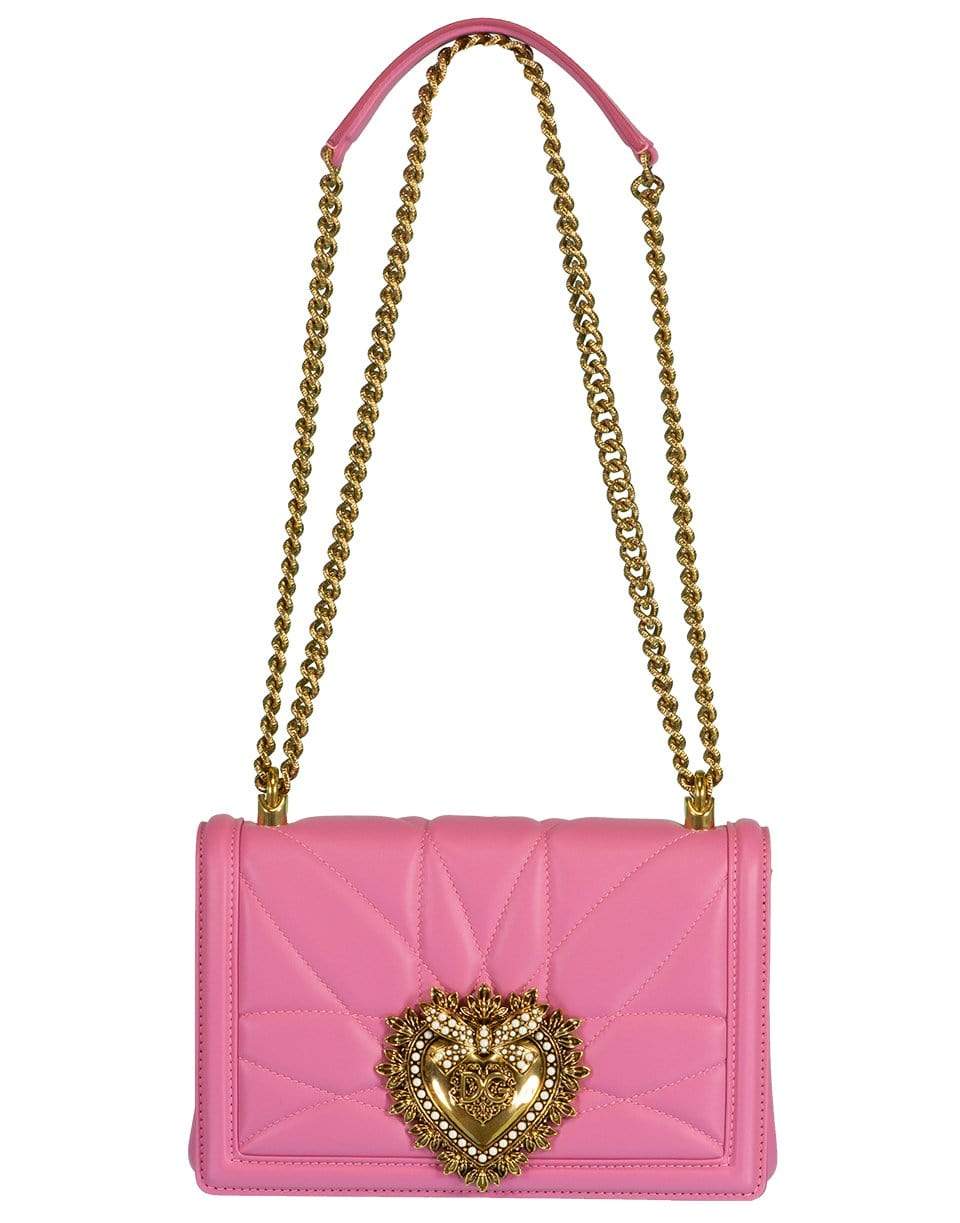 DOLCE & GABBANA-Pink Devotion Small Flap Bag-PINK
