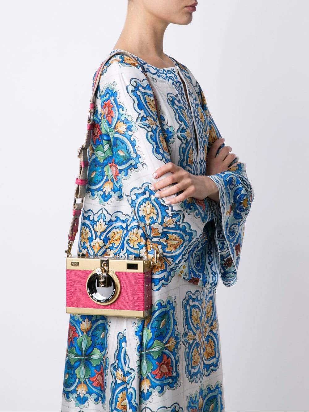 DOLCE & GABBANA-Camera Shoulder Bag-PNK/GLD