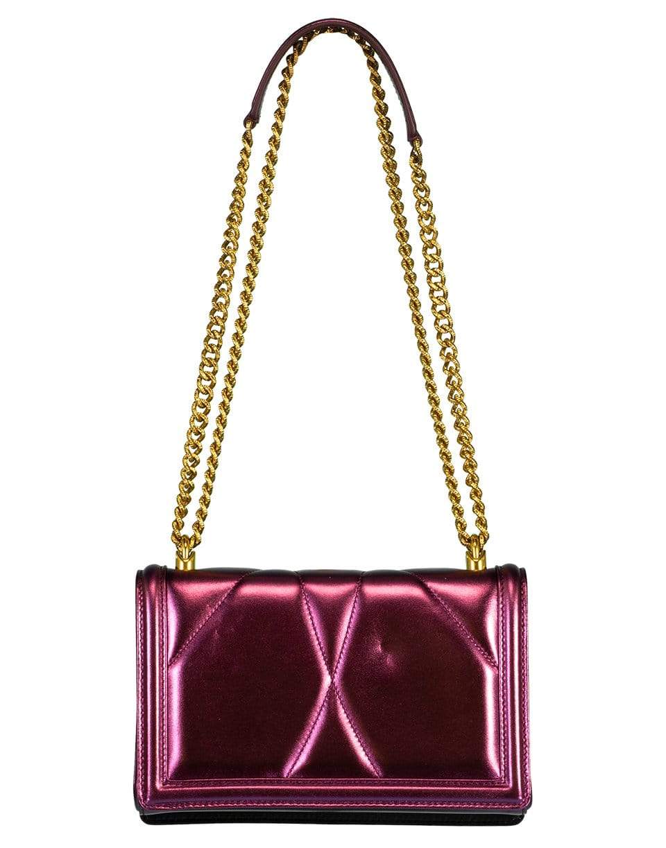 DOLCE & GABBANA-Purple Quilted Nappa Medium Devotion Bag-PURPLE