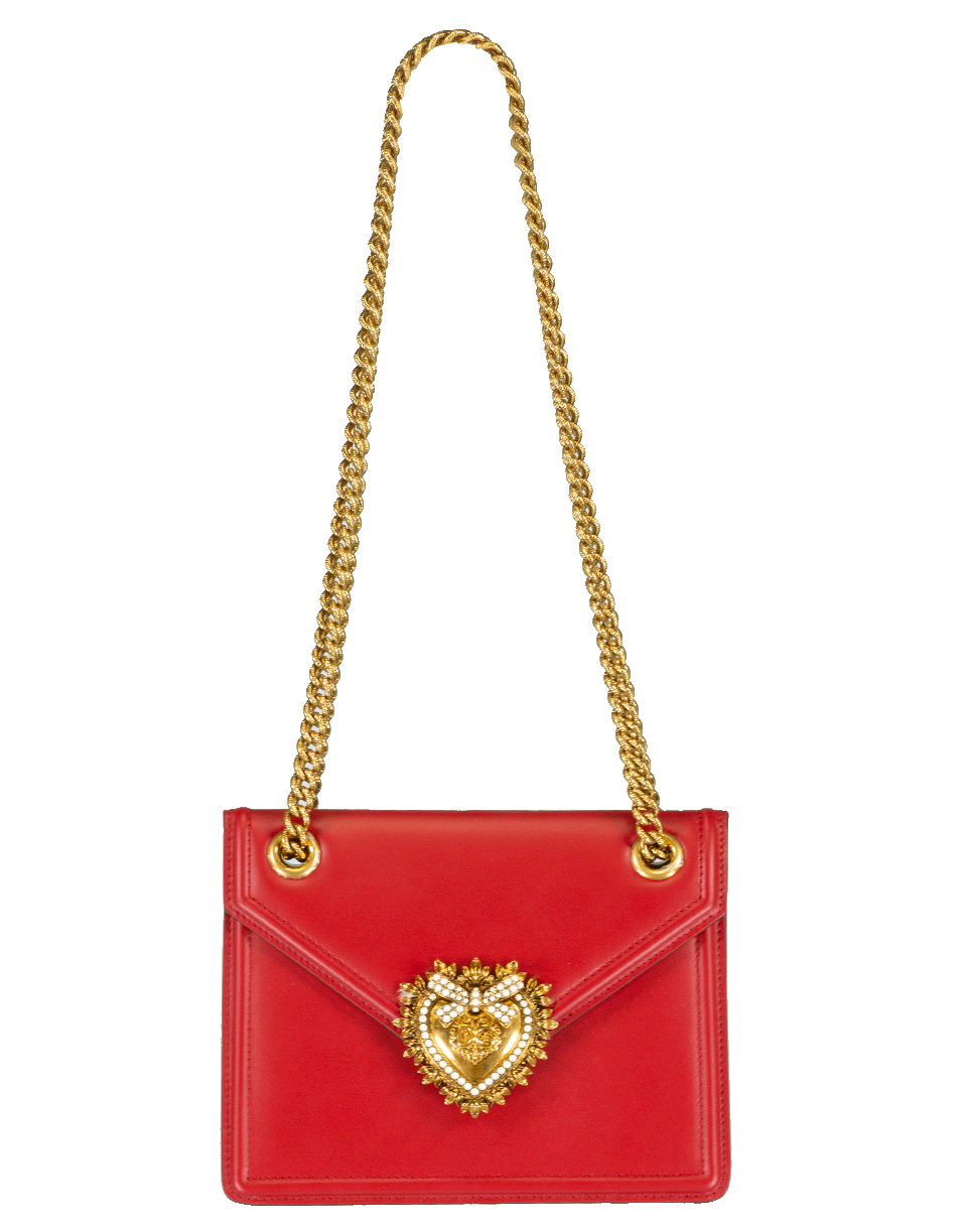 DOLCE & GABBANA-Red Devotion Envelope Crossbody-RED