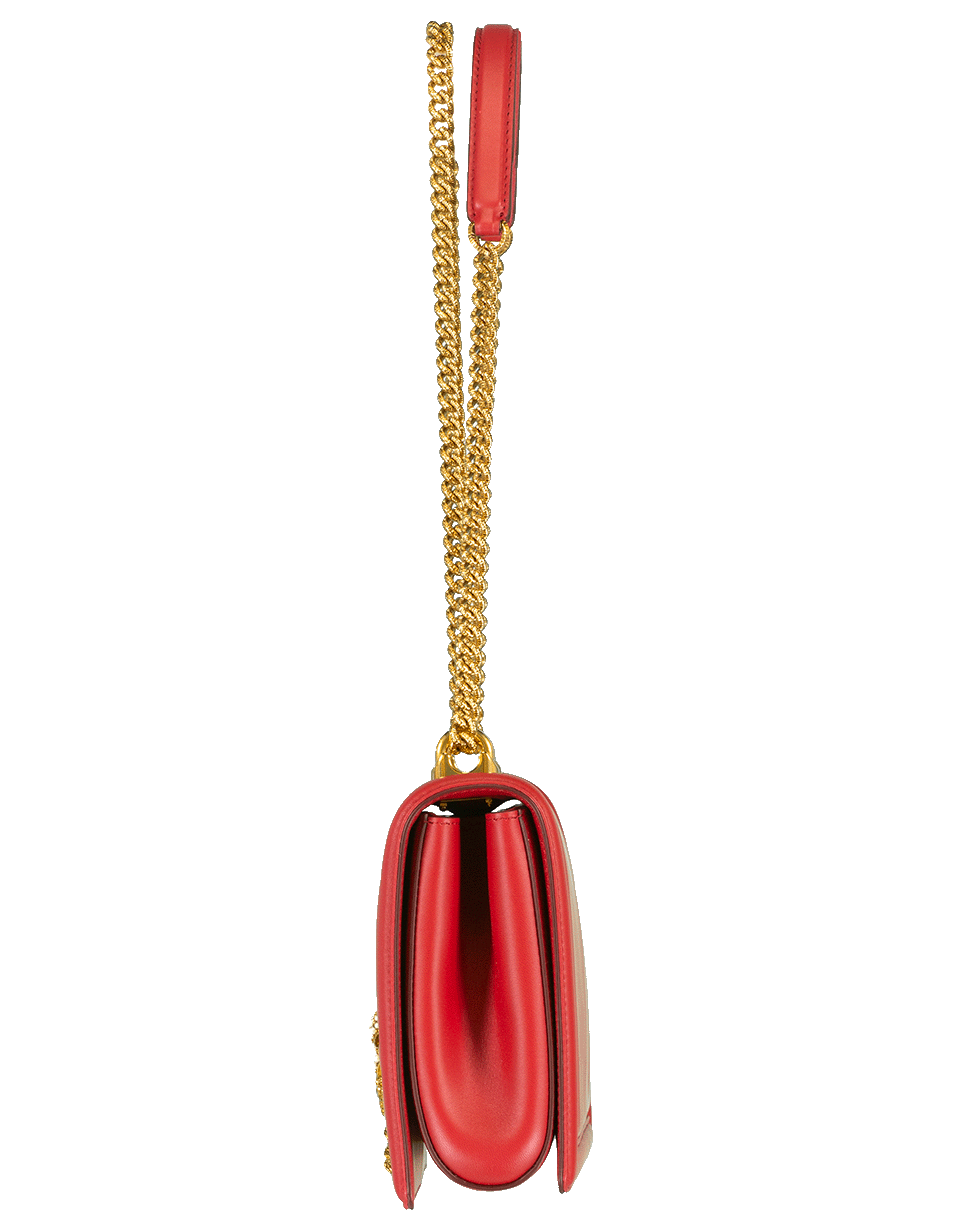 DOLCE & GABBANA-Red Devotion Medium Flap Chain Bag-RED