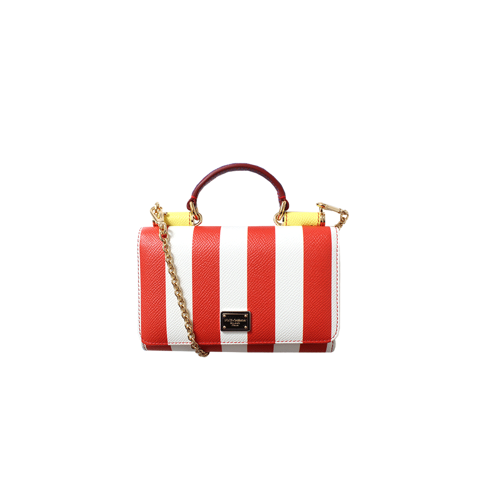 DOLCE & GABBANA-Miss Sicily iPhone Crossbody-RED/WHT