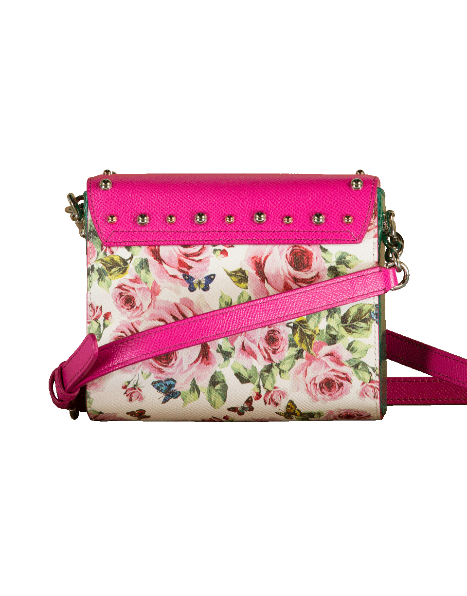 DOLCE & GABBANA-Rose Print Mini Crossbody Bag-ROSA