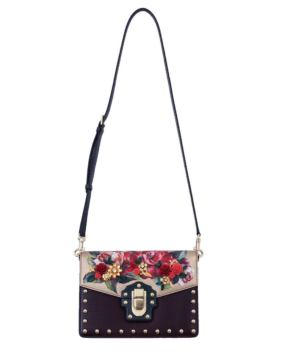 DOLCE & GABBANA-Rose Crossbody Bag-ROSE/ORO