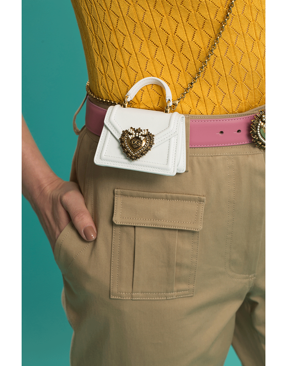 DOLCE & GABBANA-Devotion Microbag-WHITE
