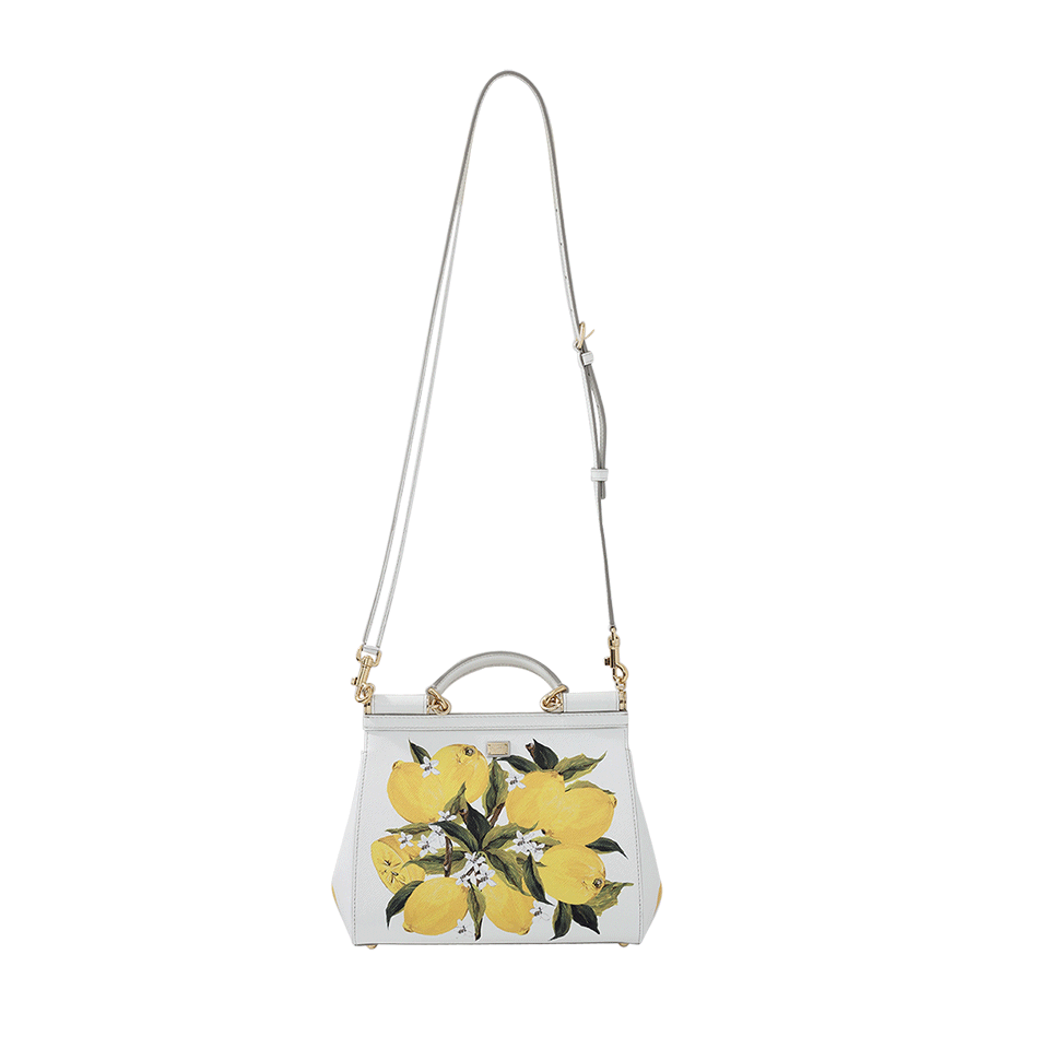 DOLCE & GABBANA-Lemon Print Miss Sicily-WHITE