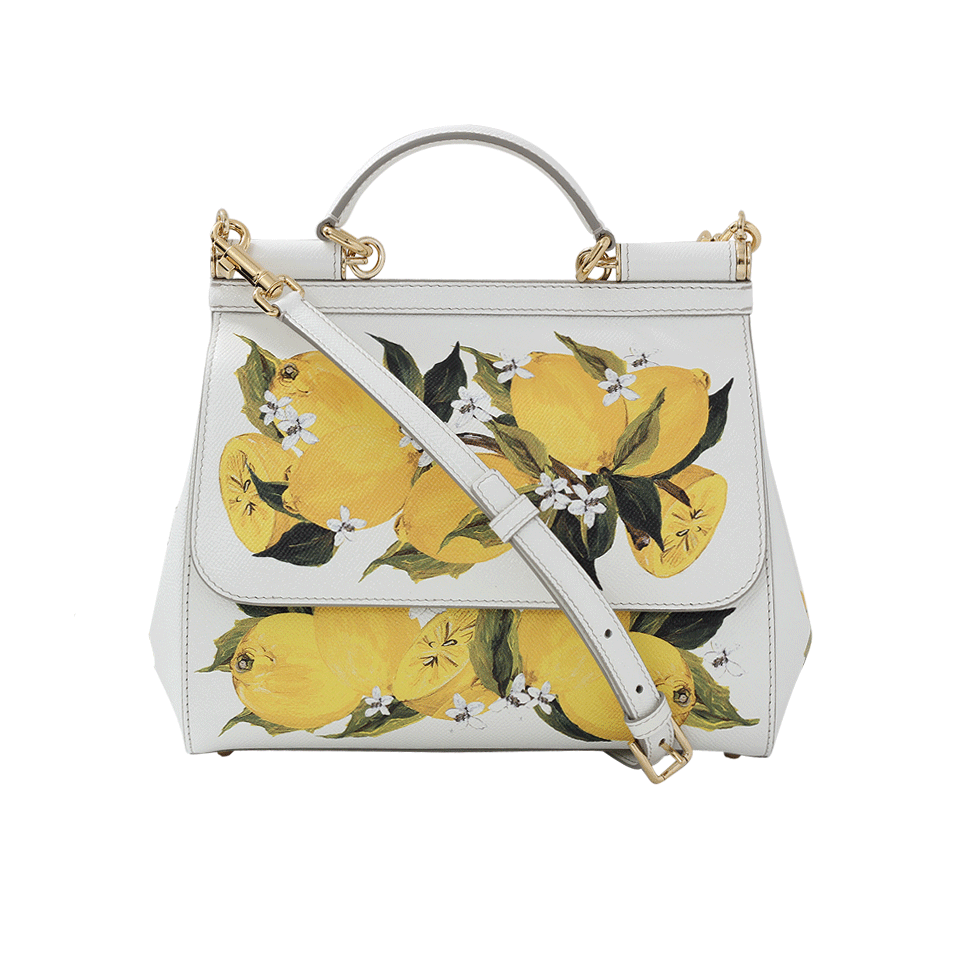 DOLCE & GABBANA-Lemon Print Miss Sicily-WHITE