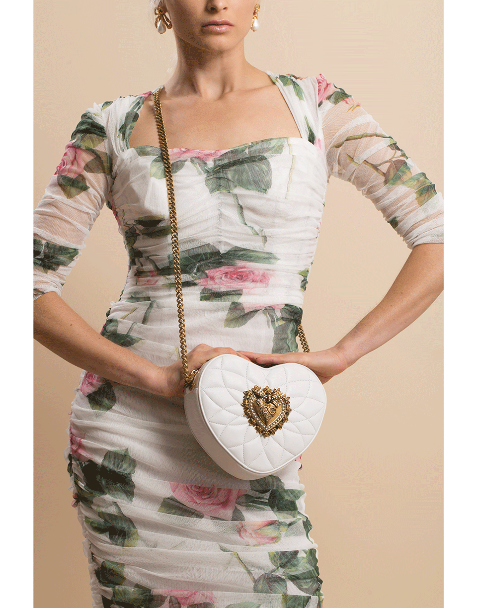 DOLCE & GABBANA-White Devotion Heart Crossbody Bag-WHITE