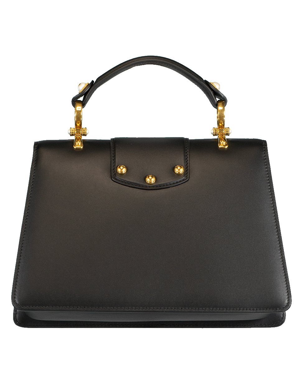 DOLCE & GABBANA-DG Amore Top Handle Bag-BLACK