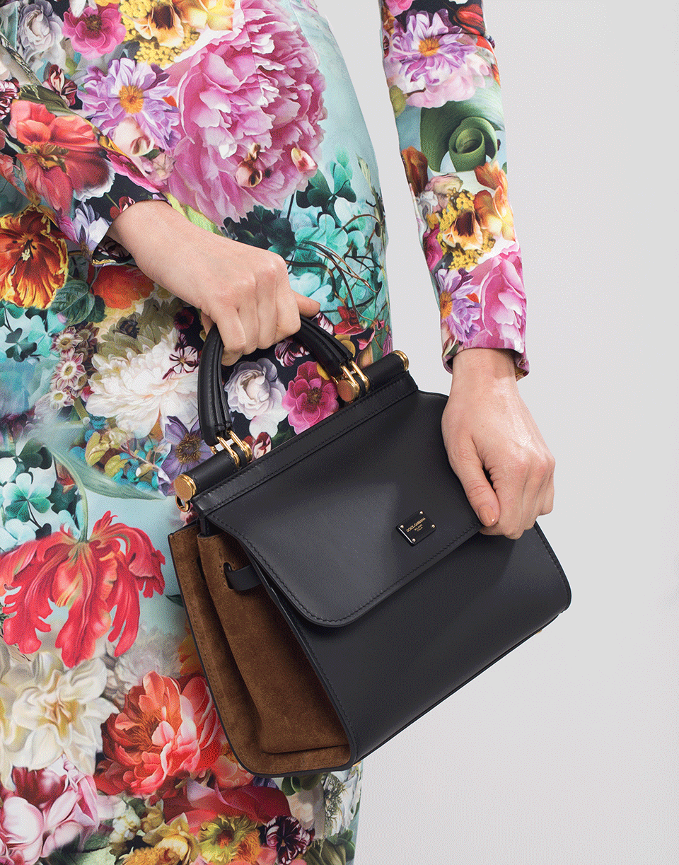 DOLCE & GABBANA-Sicily Top Handle Bag-BLACK
