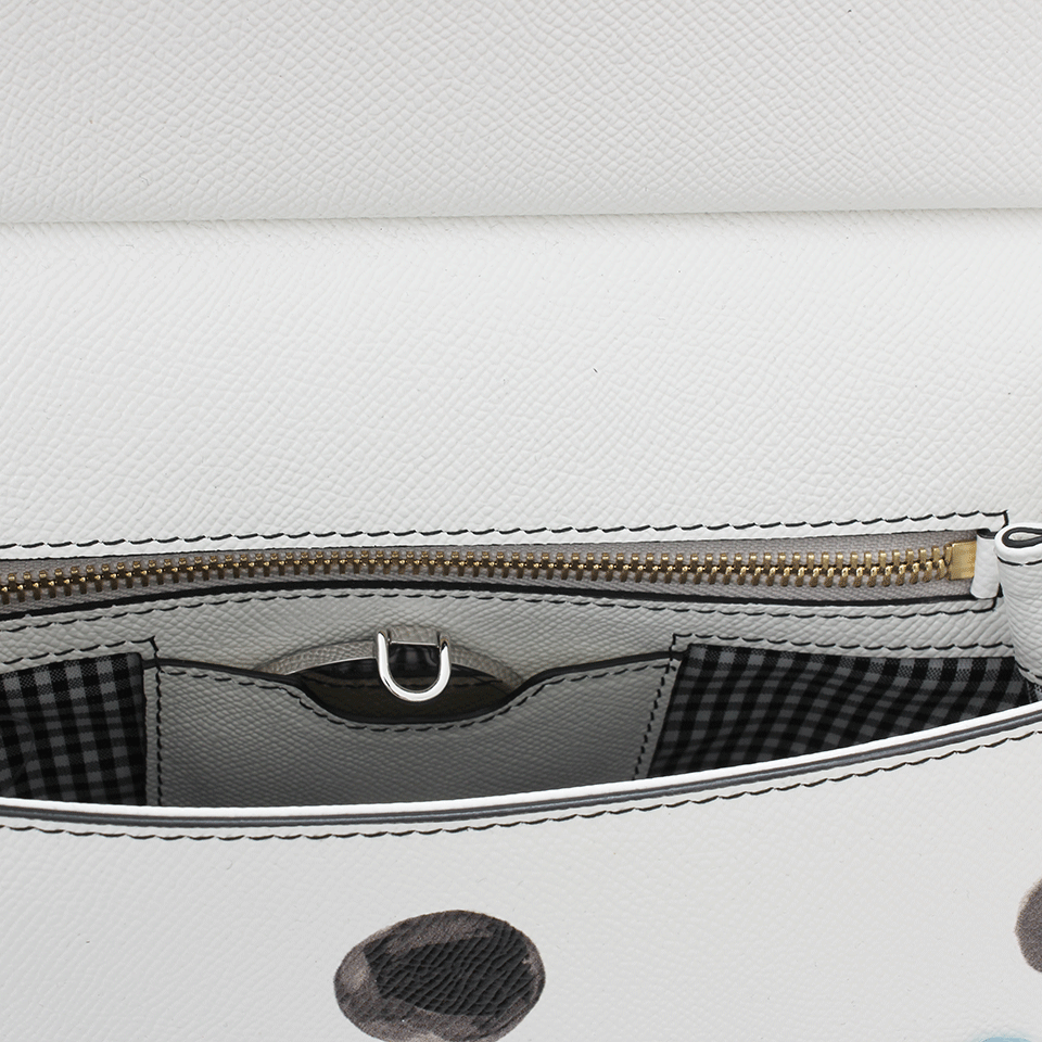 DOLCE & GABBANA-Miss Sicily Dot Bag-BLK/WHT
