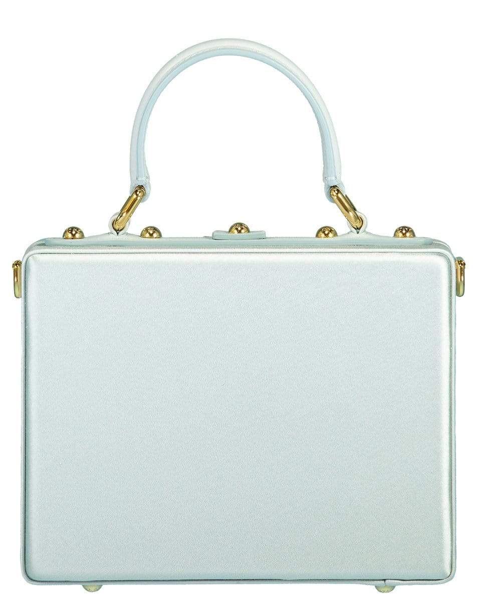 DOLCE & GABBANA-Bejeweled Embroidered Satin Dolce Box Bag-BLUE
