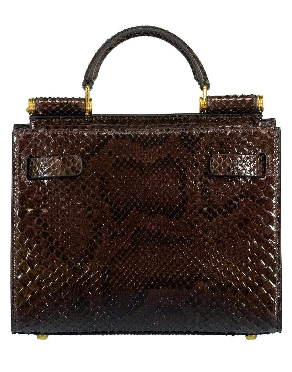 DOLCE & GABBANA-Chocolate Sicily 62 Mini Top Handle Bag-CHOCOLAT