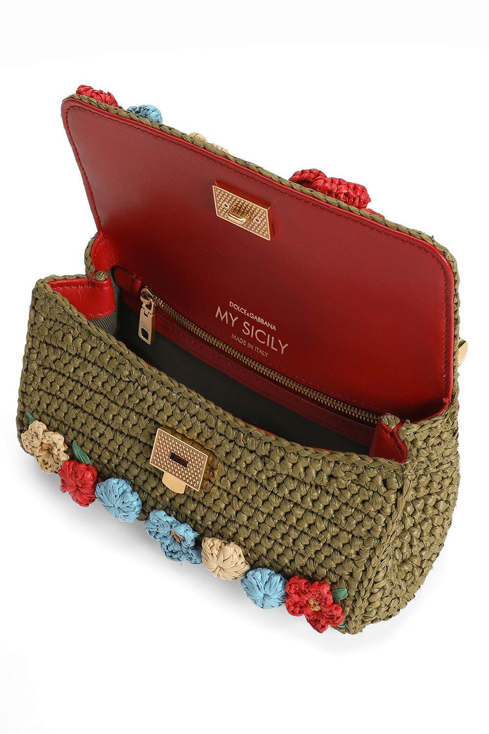 My Sicily Handbag - Green Multi-FLORAL-HANDBAGTOP HANDLE-DOLCE & GABBANA