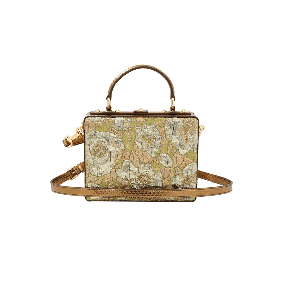 DOLCE & GABBANA-Gold Embroidered Bag-GOLD