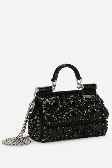 DOLCE & GABBANA-Small Sicily Bag - Jet Black-JET