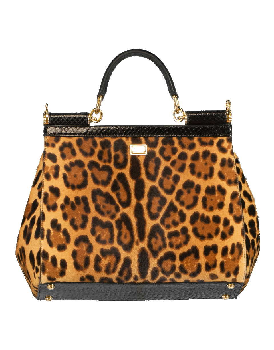 DOLCE & GABBANA-Sicily Medium Top Handle Bag-LEOPARD