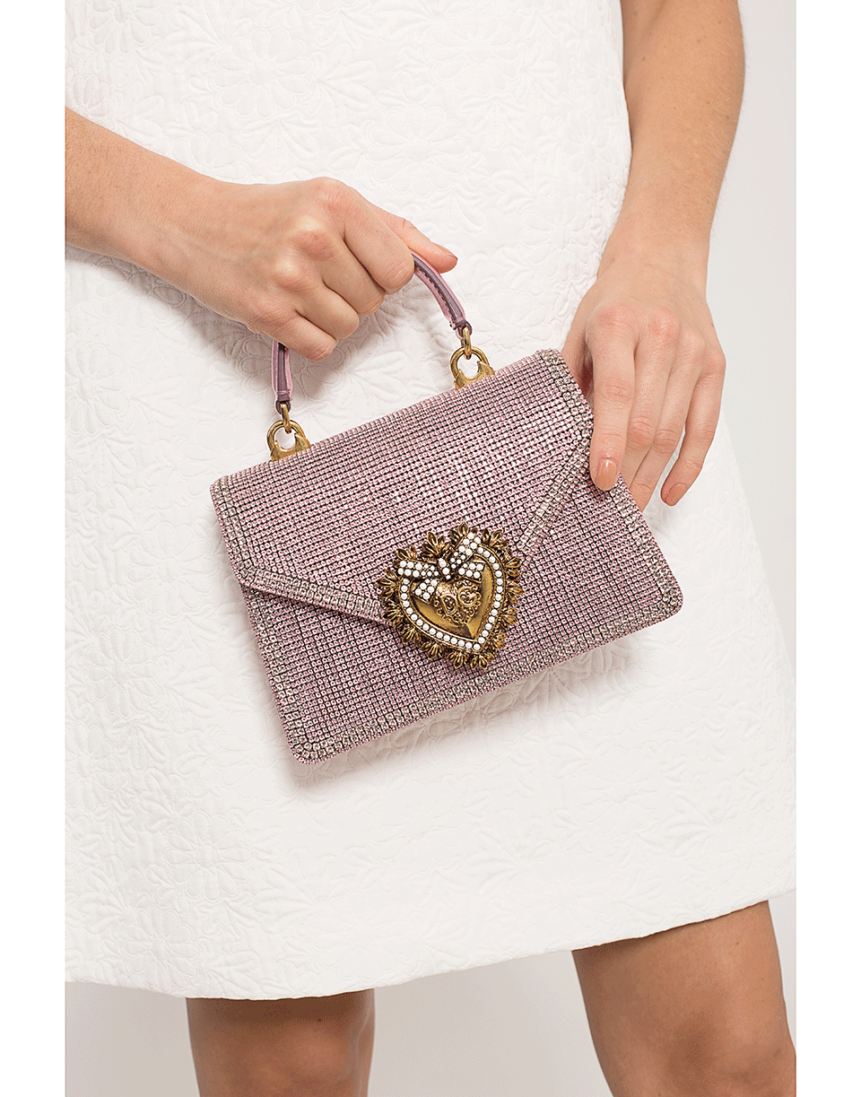 DOLCE & GABBANA-Light Rose Devotion Top Handle Bag-LIGHT ROSE