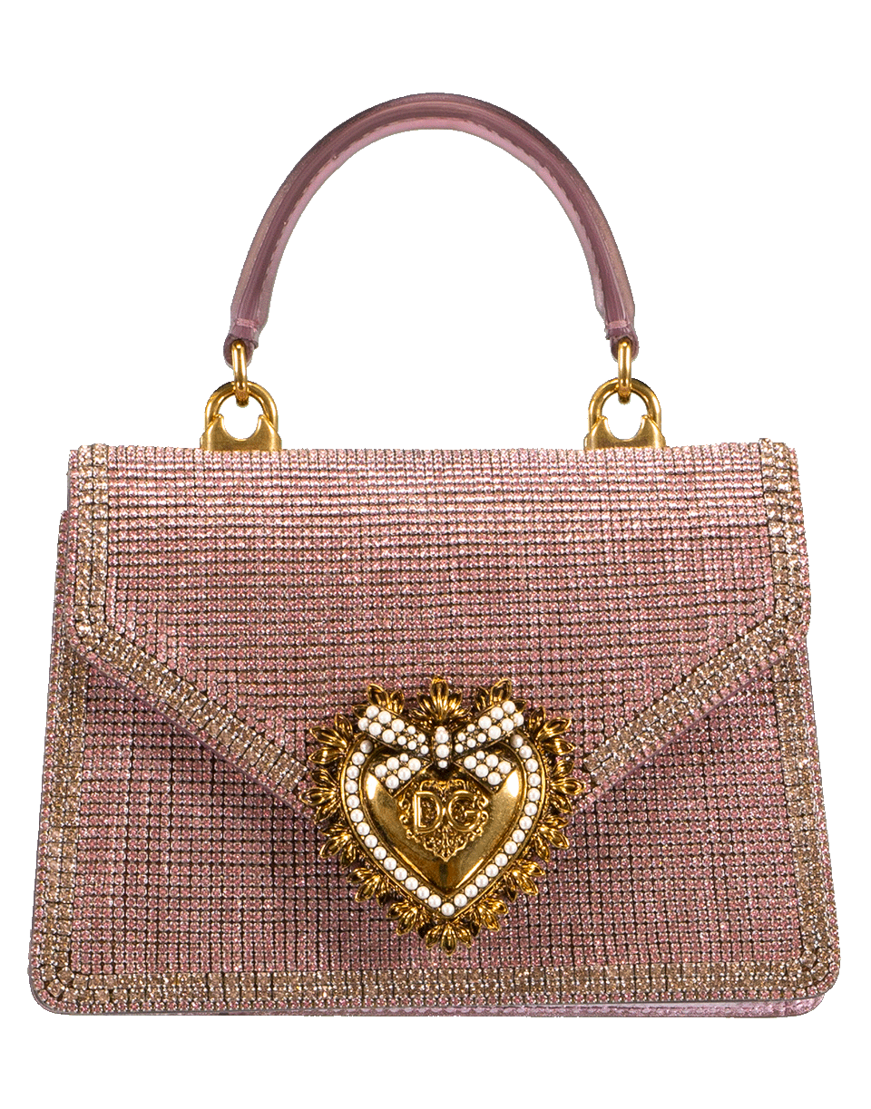 DOLCE & GABBANA-Light Rose Devotion Top Handle Bag-LIGHT ROSE