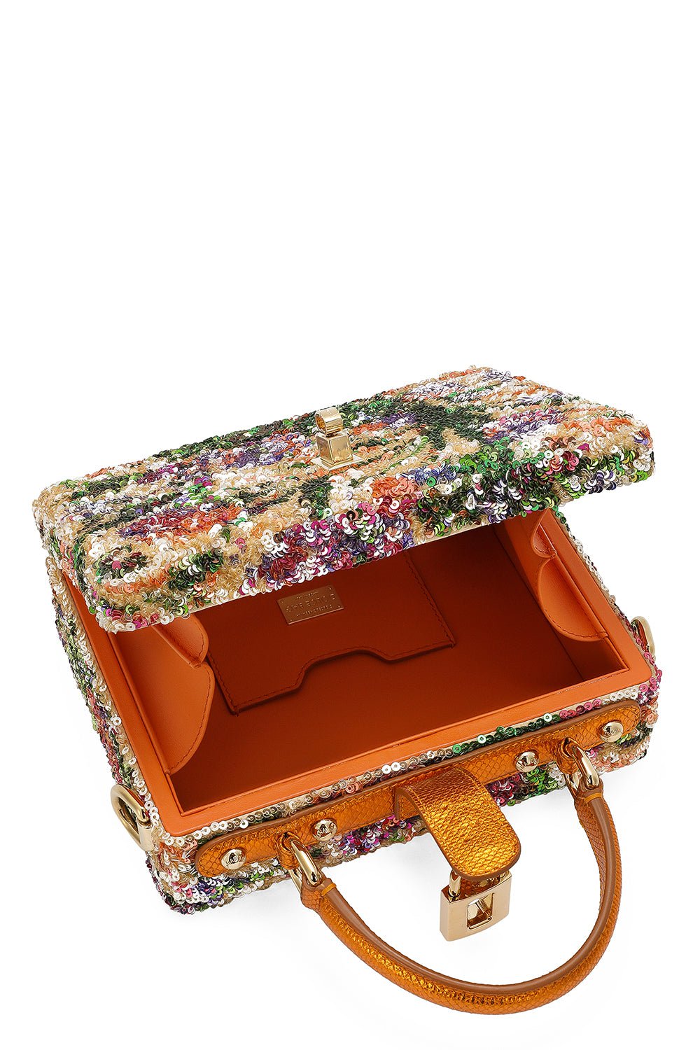 DOLCE & GABBANA-Beaded Floral Hard Box Bag-MULTI