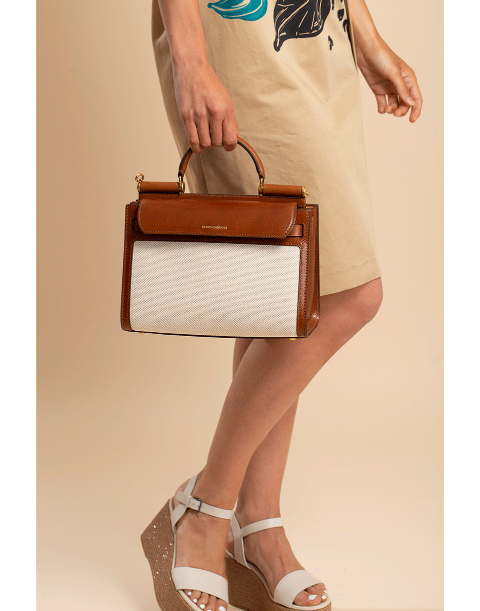 DOLCE & GABBANA-Small Sicily 62 Bag-NATURAL