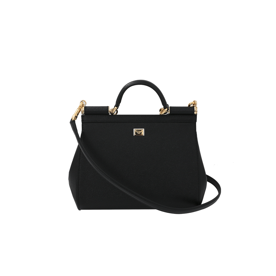 DOLCE & GABBANA-Floral Clock Bag-NERO