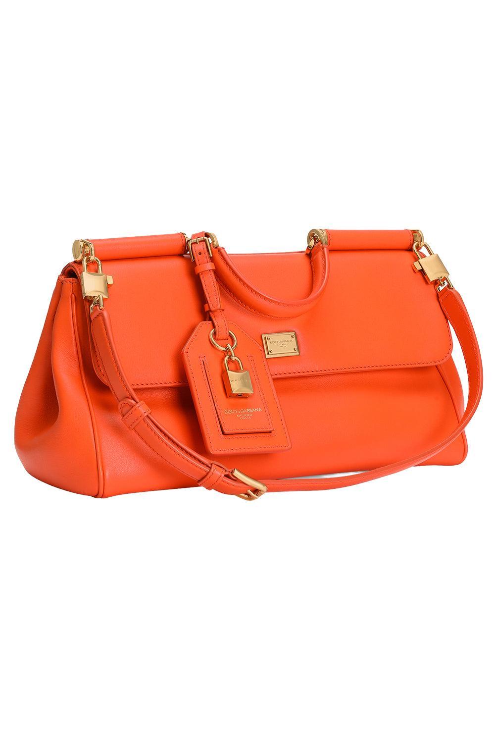 Small My Sicily Bag - Orange-ORANGE-HANDBAGTOP HANDLE-DOLCE & GABBANA