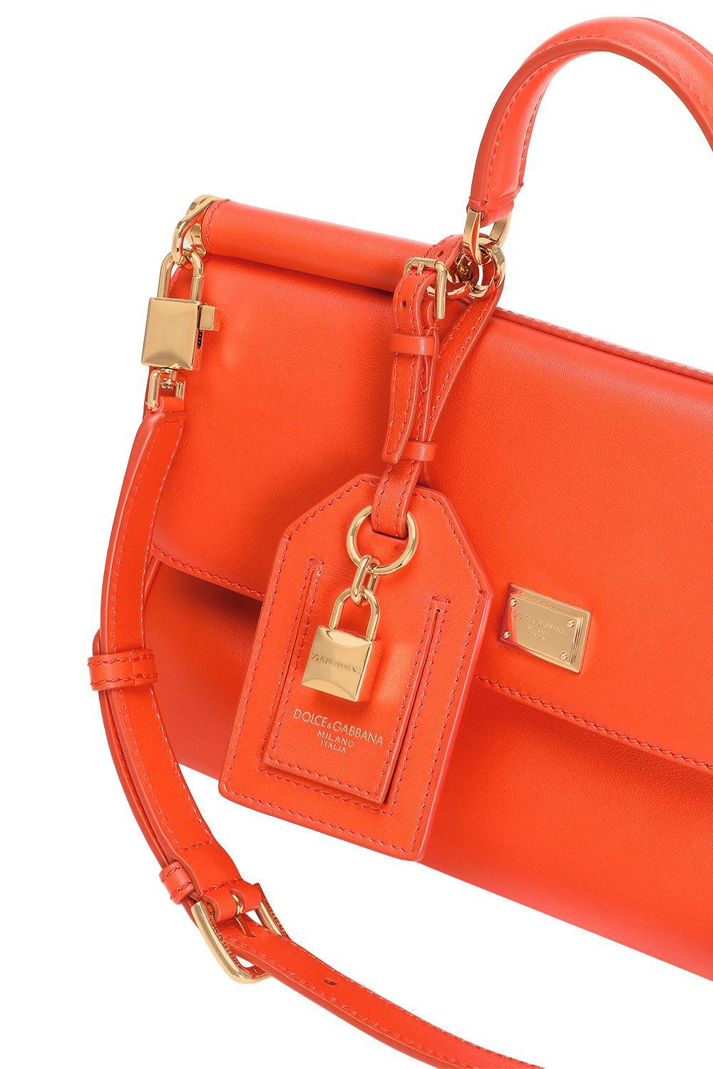 Small My Sicily Bag - Orange-ORANGE-HANDBAGTOP HANDLE-DOLCE & GABBANA