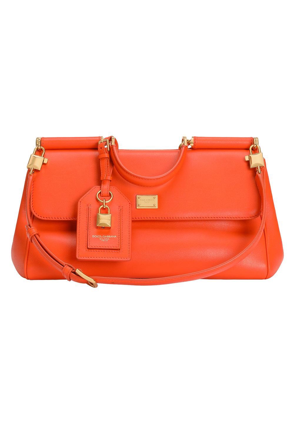 Small My Sicily Bag - Orange-ORANGE-HANDBAGTOP HANDLE-DOLCE & GABBANA