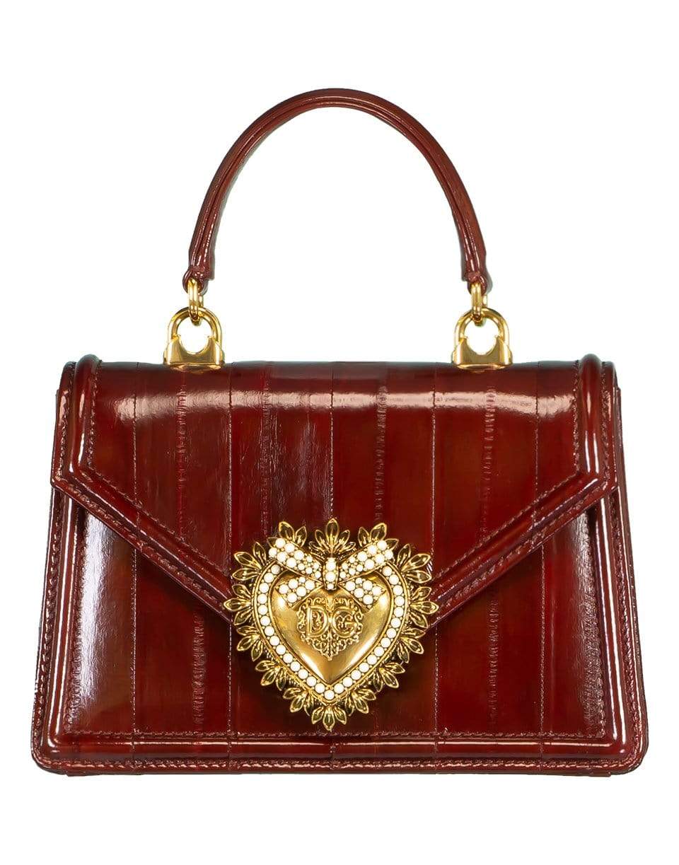 DOLCE & GABBANA-Mini Devotion Top Handle Bag-RED