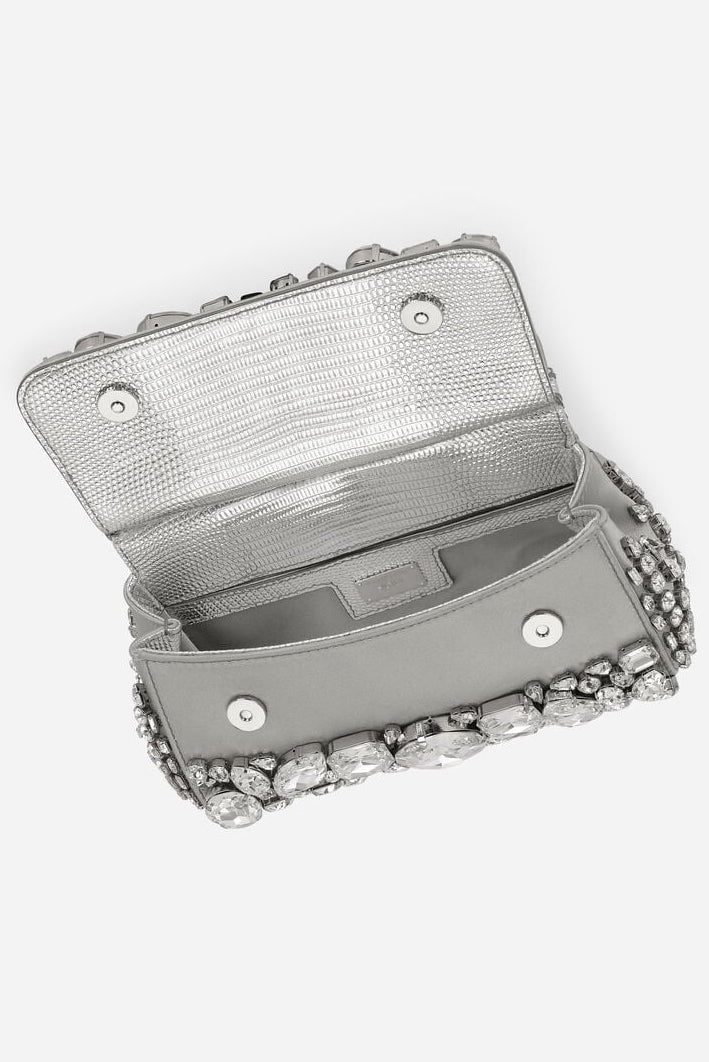 DOLCE & GABBANA-Small Sicily Bag - Silver-SILVER