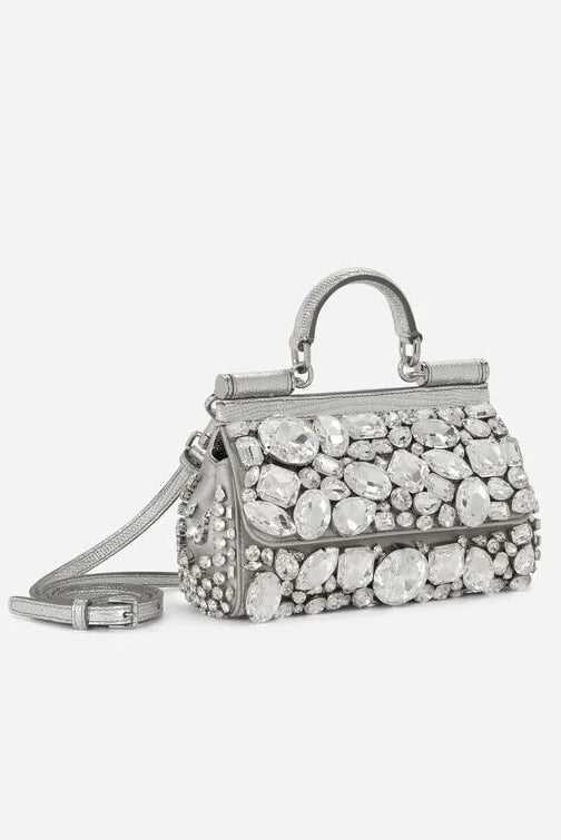 DOLCE & GABBANA-Small Sicily Bag - Silver-SILVER