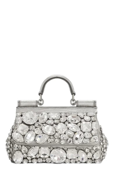 DOLCE & GABBANA-Small Sicily Bag - Silver-SILVER