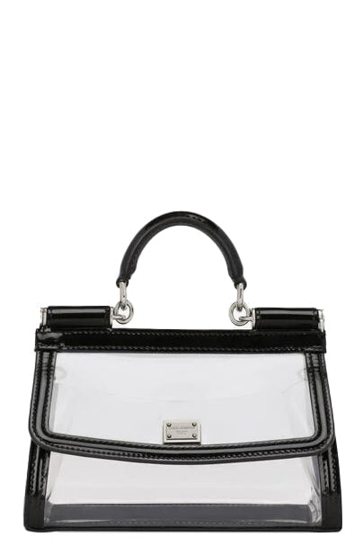 DOLCE & GABBANA-Small Sicily Bag - Black Transparent-TRNSP/BK