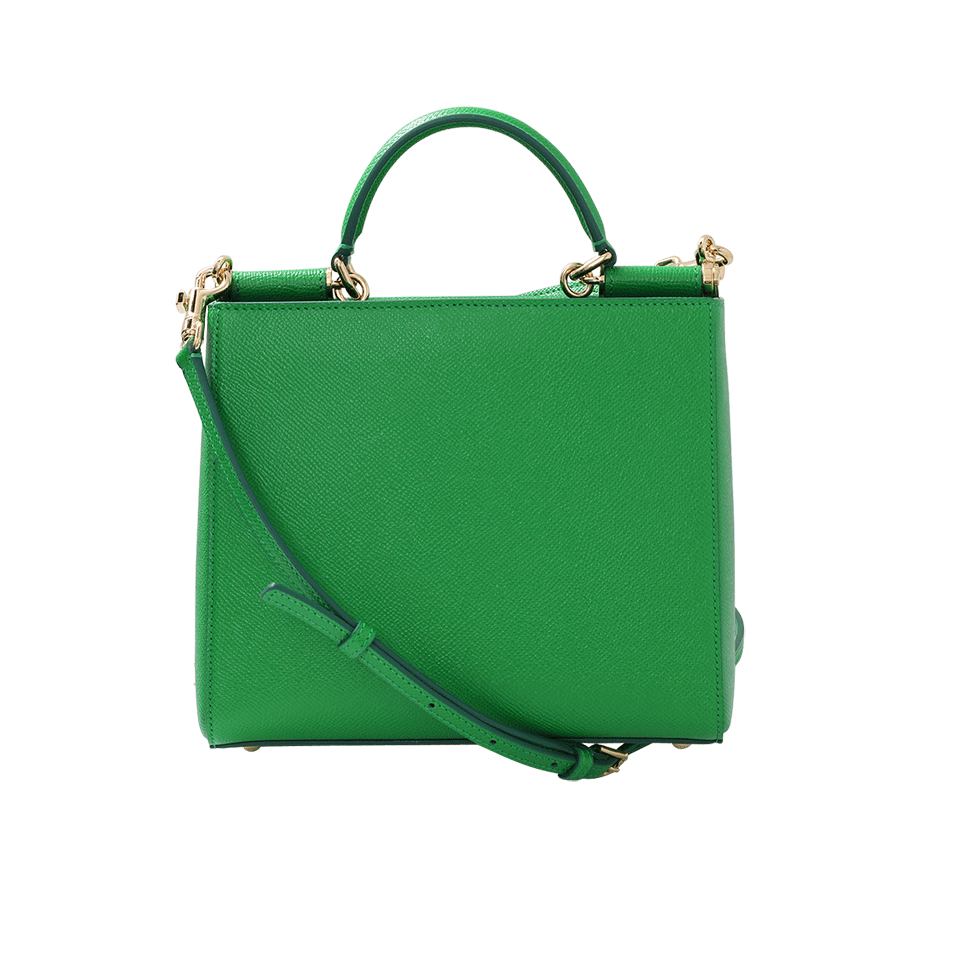 DOLCE & GABBANA-Small Sicily Shopping Bag-VERDE
