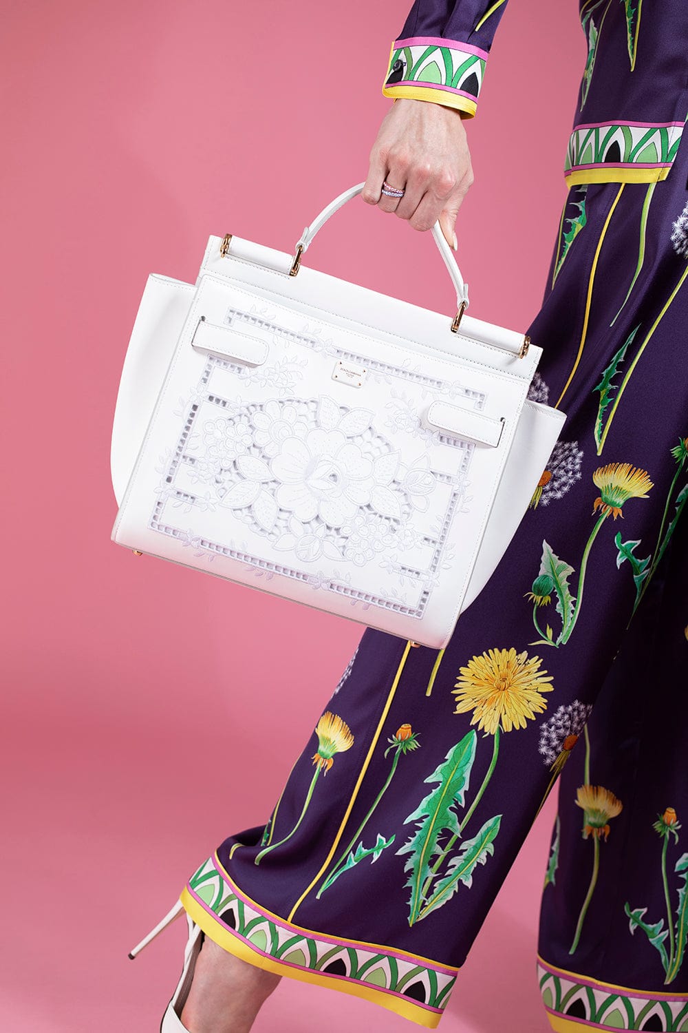 DOLCE & GABBANA-Medium Sicily Soft Handbag-WHITE