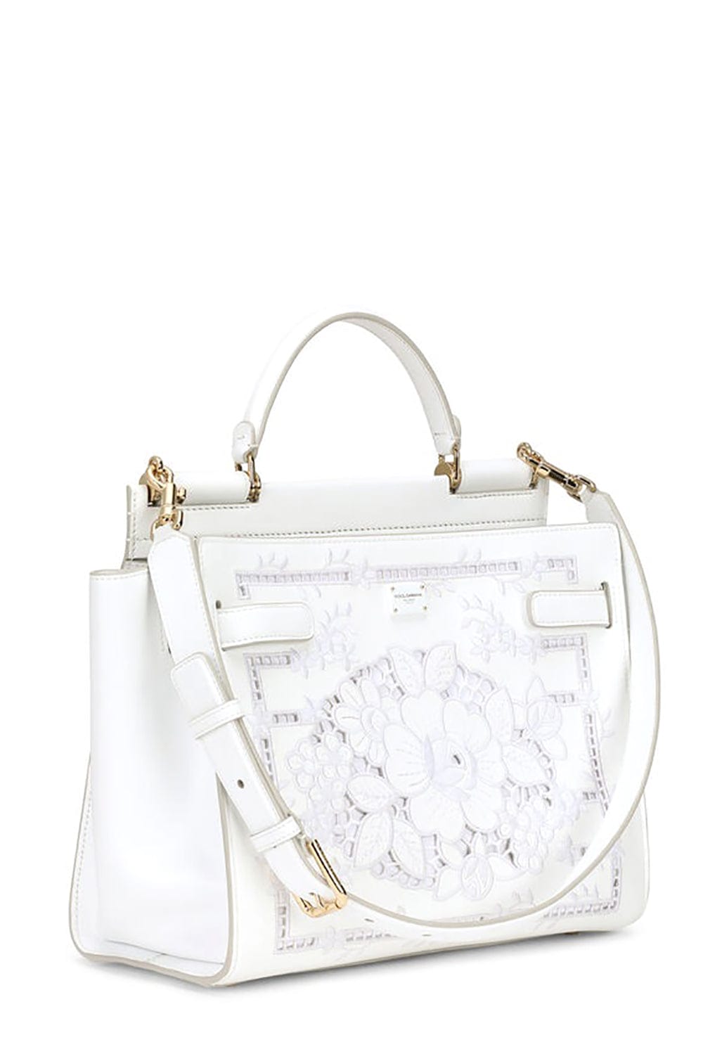 DOLCE & GABBANA-Medium Sicily Soft Handbag-WHITE