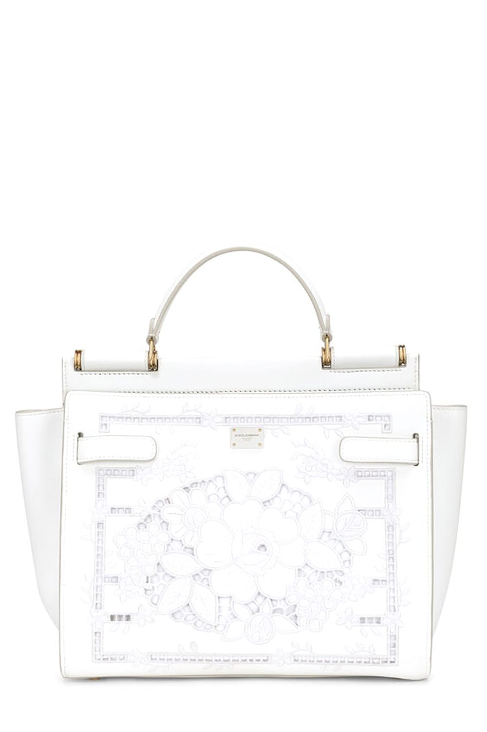 DOLCE & GABBANA-Medium Sicily Soft Handbag-WHITE