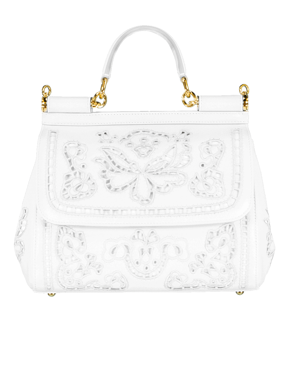 DOLCE & GABBANA-Sicily Medium Top Handle Bag-WHITE